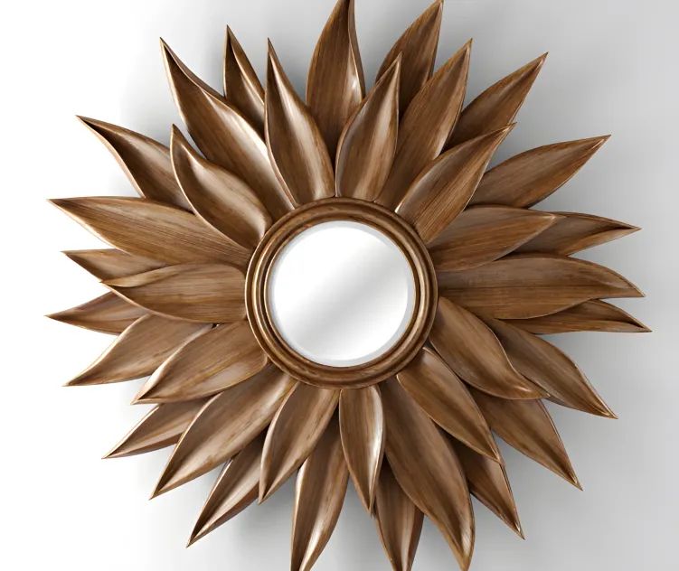 Mirror in a modern peony frame
