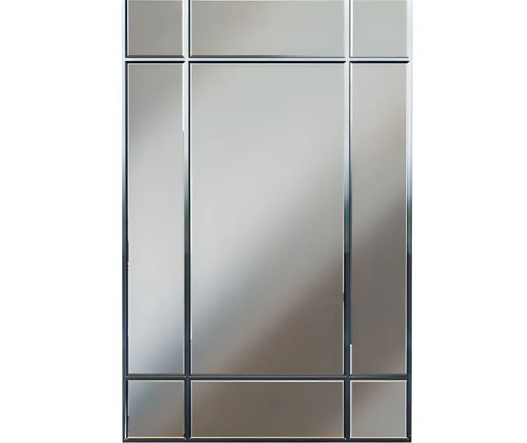 Rectangular mirror in chrome