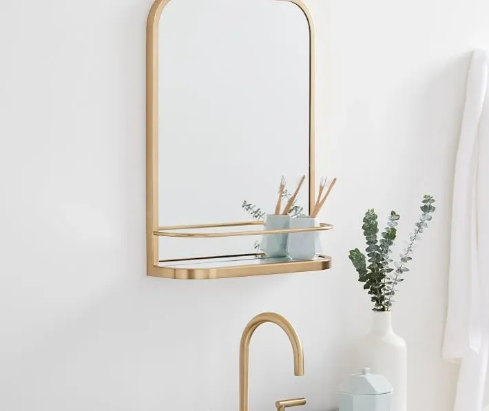 Seamless wall shelf mirror by westelm