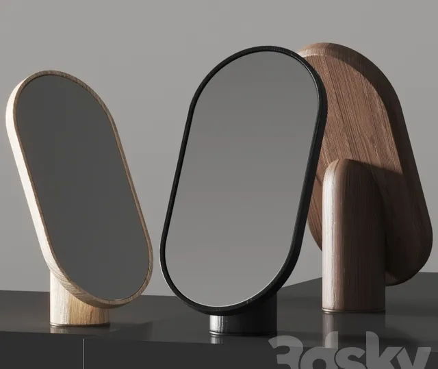 Tre product woodturn table mirrors