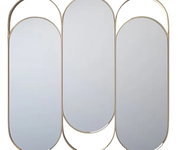 Triple mirror in brass alama la redoute