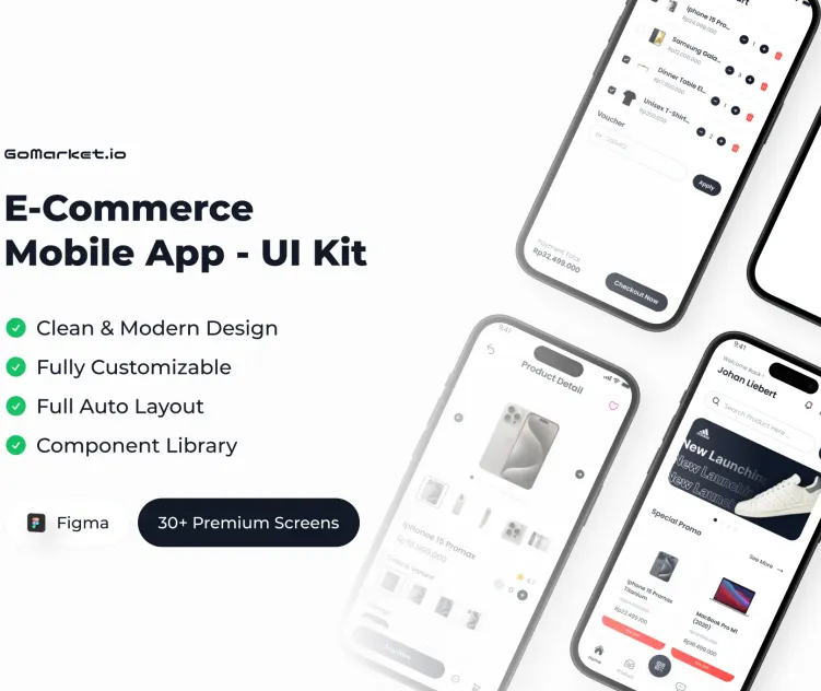 GoMarket io Mobile App UI Kit