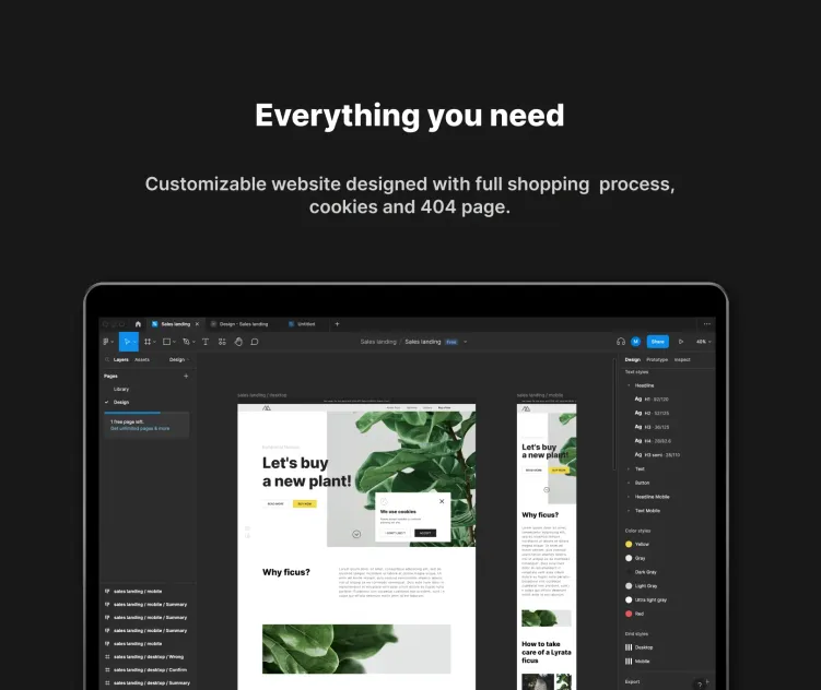 Landing e Commerce Figma Template