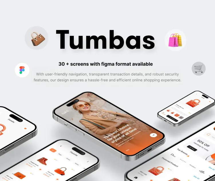 Tuku Online shop ui kit mobile