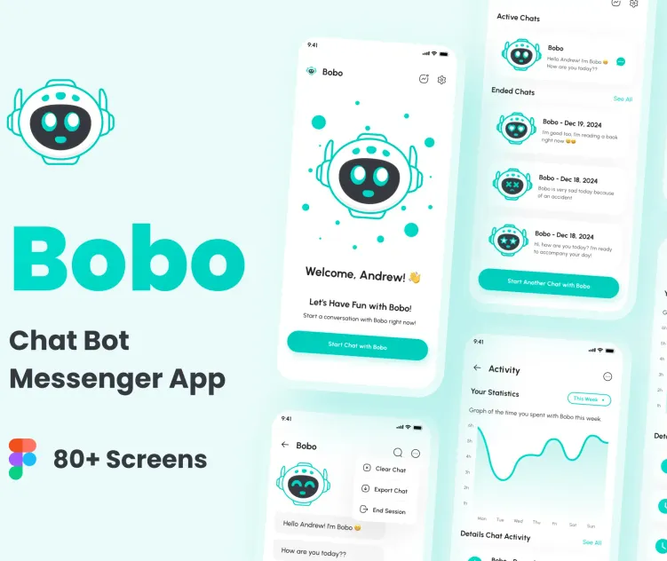 Bobo ChatBot Messenger App UI Kit
