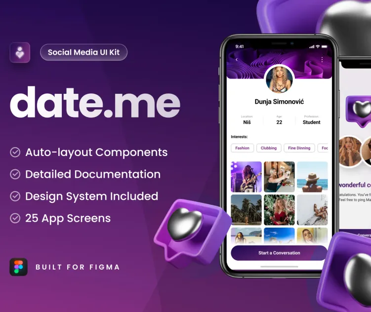 Date Me Dating App Ui Kit