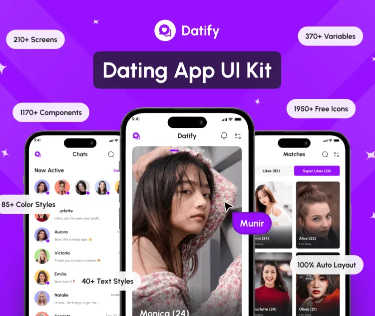 Datify dating APP UI kit