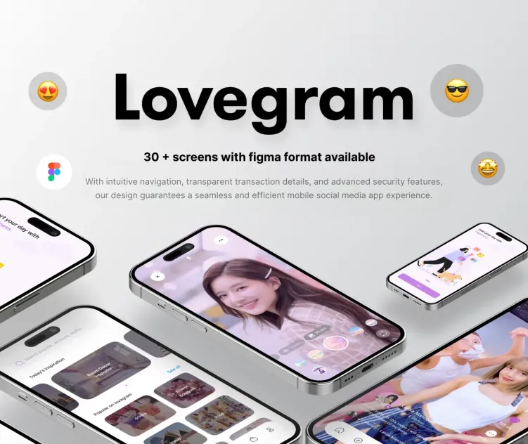 Lovagram Social Media Ui Kit Mobile