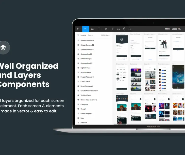 Mimi Social Media App Ui Kit