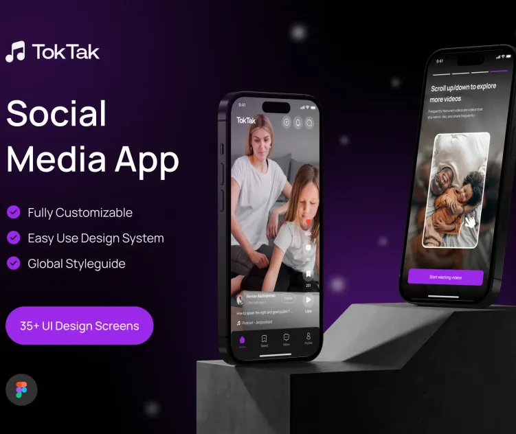Toktak Social Media App Ui Kit