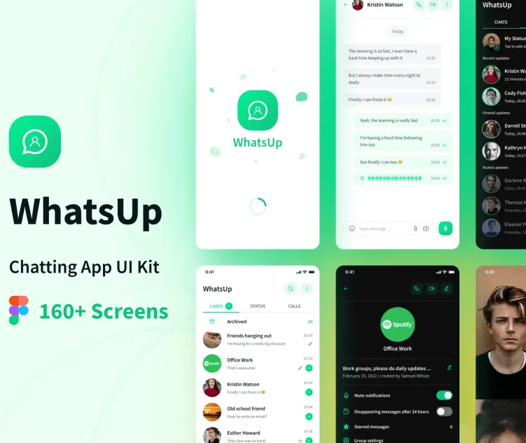 WhatsUp Chatting App UI Kit