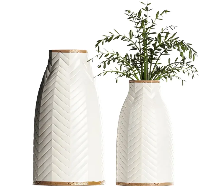 Crate barrel adra vases with plants 2