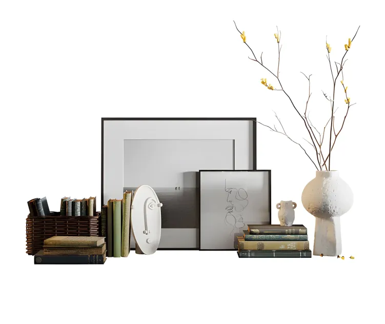 Decor with vases books