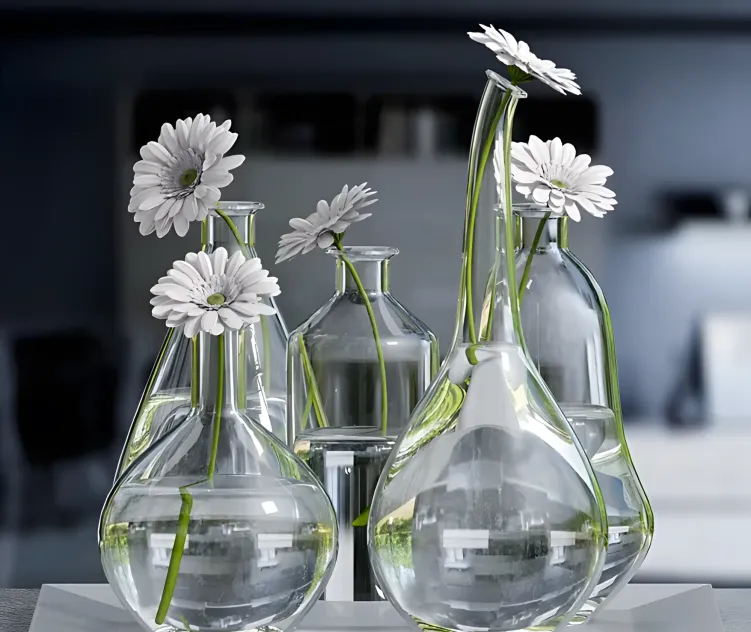 Decorative vase with gerbera flower