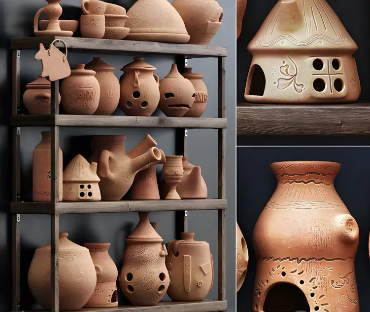 Dishes clay n