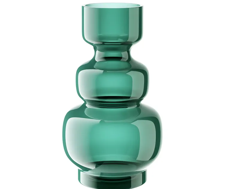 Glass vase green wave by bloomingville