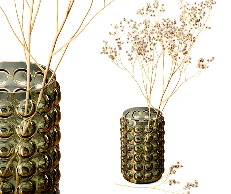 H m vase with dry flowers