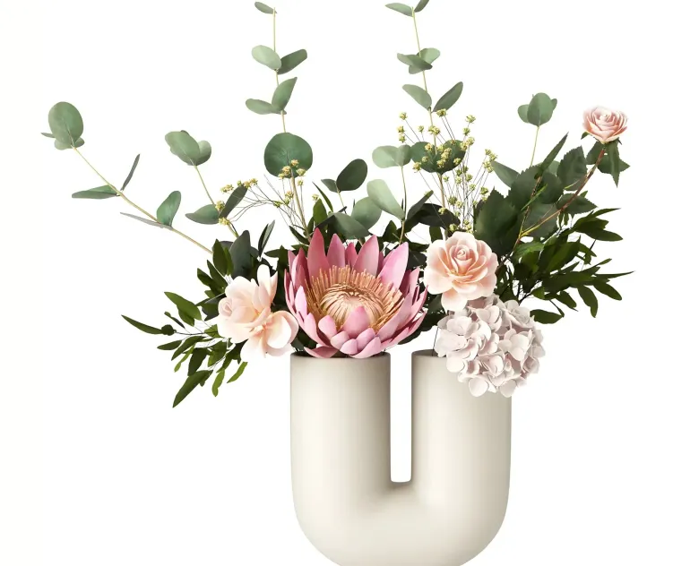 Kink vase with flowers by muuto