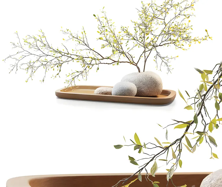 Plum branch in a stone vase