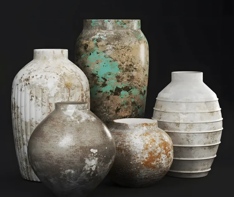 Rustic concrete vase