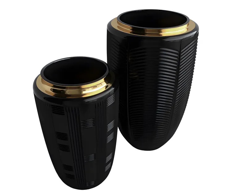 Vista alegre jet black case with vase