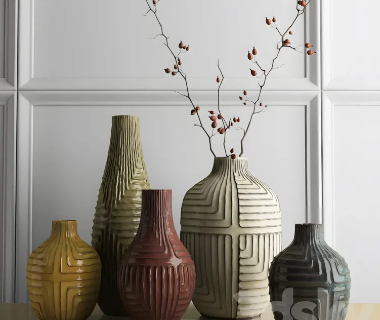 West elm linework vases