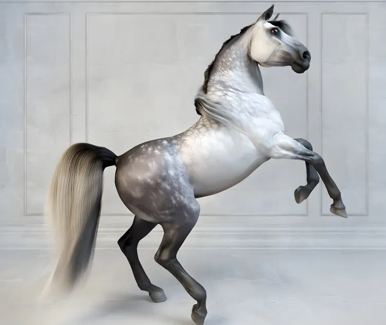 Andalusian stallion the spanish horse
