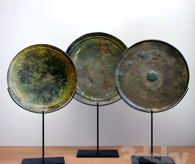 Balsamo set of three bronze sculptures