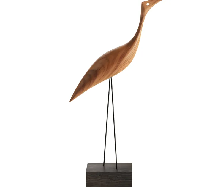 Beak bird tall heron decoration by warm nordic