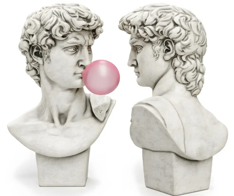 Bust of david sculpture michelangelo
