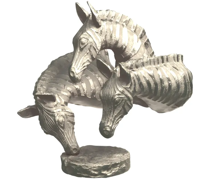 Hi poly sculpture of a zebra