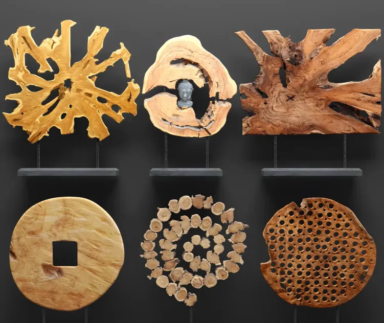 Jeffan art wood decor set
