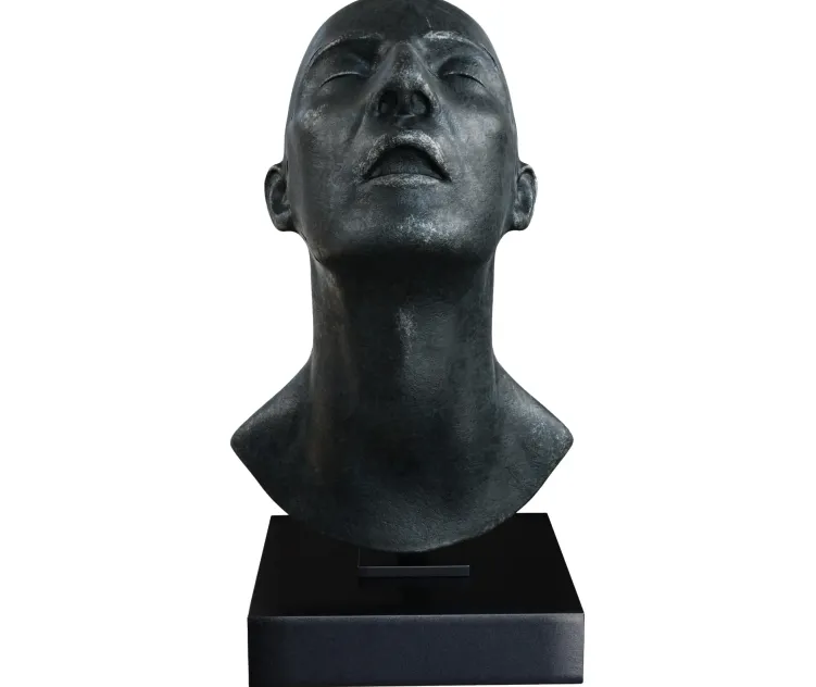 Lotta blokker head sculpture