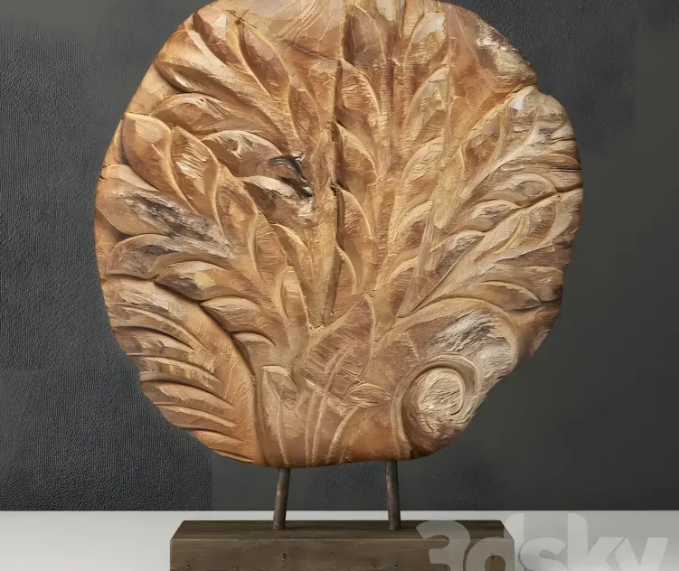 Piece of wood with a base zara home