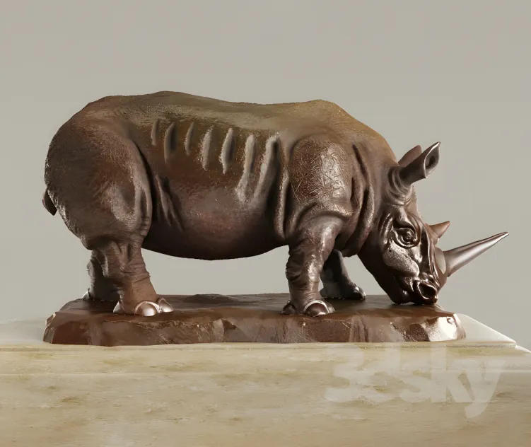 Rh bronze rhino