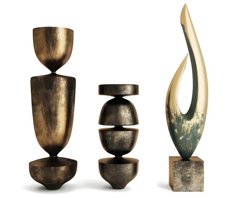 Set of three sculptures