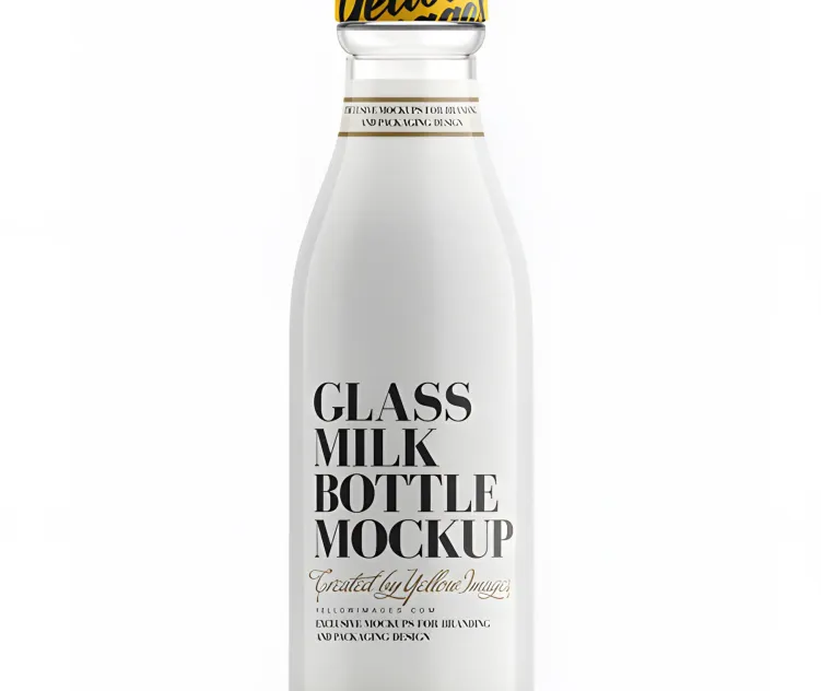 Glass Bottle Whit Milk