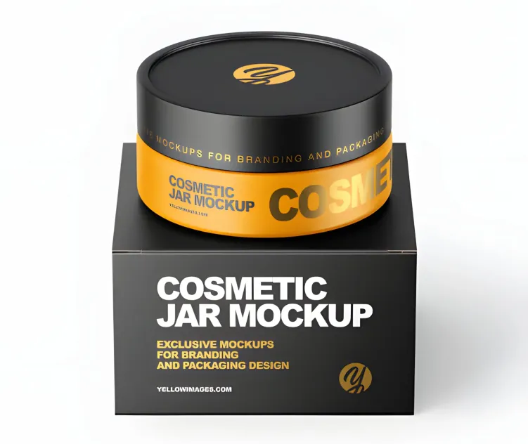Matte Cosmetic Jar with Paper Box
