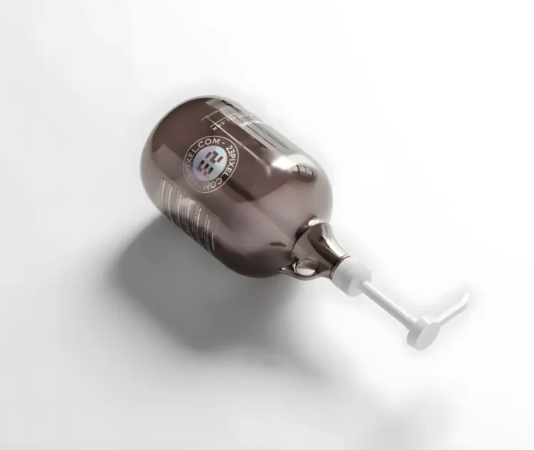Amber Glass Gallon Pump Bottle 07