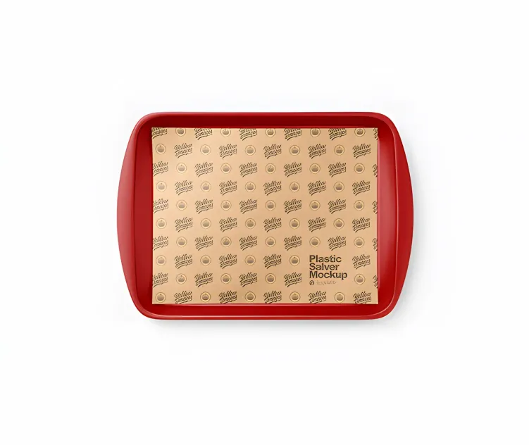 Plastic Salver with Kraft Paper
