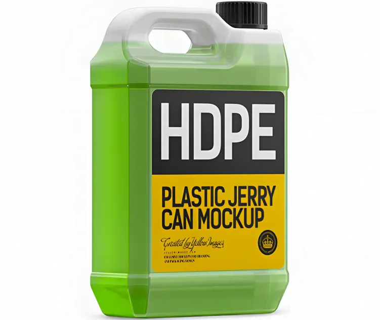 Transparent Plastic Jerrycan with Liquid