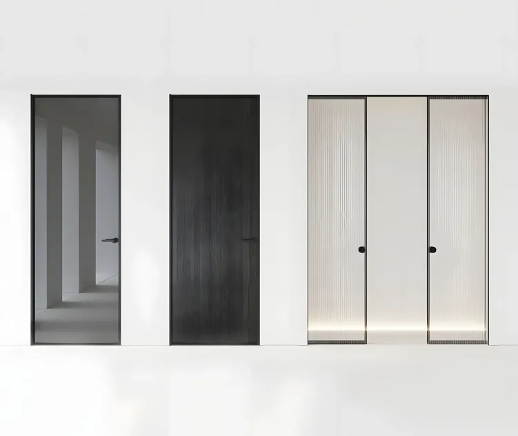 Aladin swing mono pocket door by glas italia