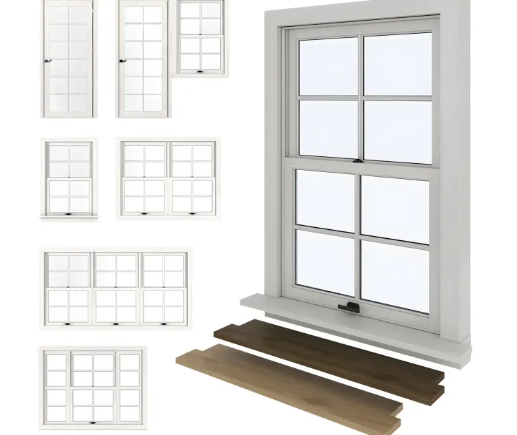 American type of plastic windows