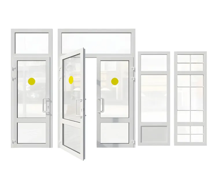 Plastic stained glass window door