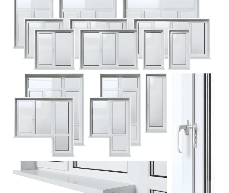 Plastic window balcony door