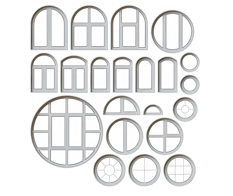 Set of round arched windows