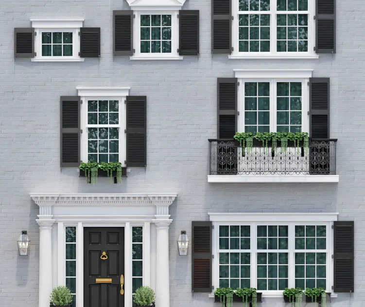 Windows doors in the style of english classics