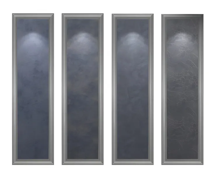 Decorative plaster of gray blue tones
