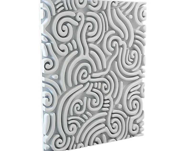 Gypsum panel from art relief 4