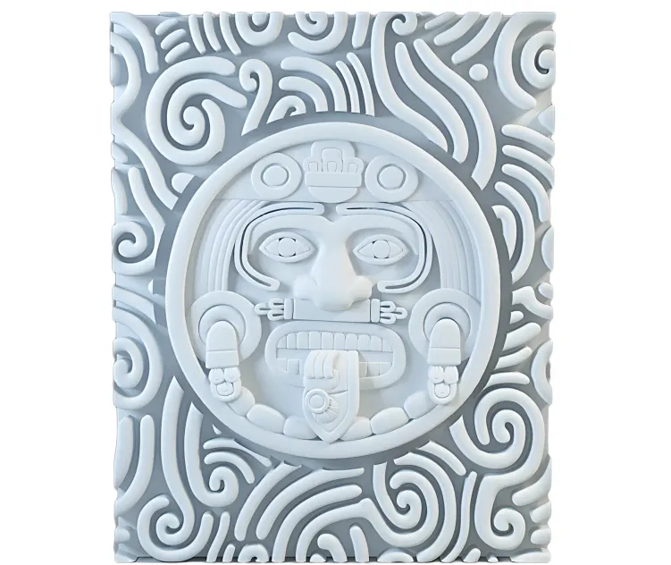 Gypsum panel from art relief 6